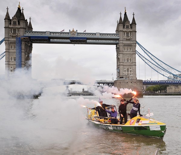 Belinda Kirk, Royal Navy nurse Laura Thomasson, Beverley Ashton, and former US  Marine Angela Madsen were participating in a race called the Virgin GB Row 2010.